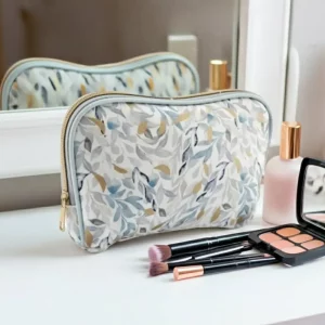 Olive Grove fabric cosmetics bag