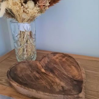wooden heart plate