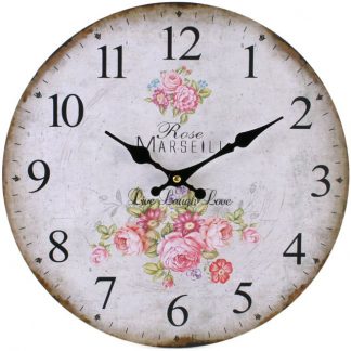 pink rose clock