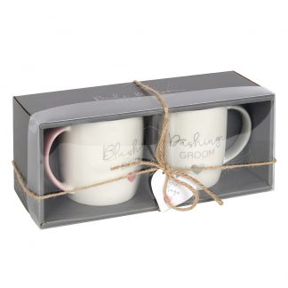 Blushing Bride & Dashing Groom Mug Set