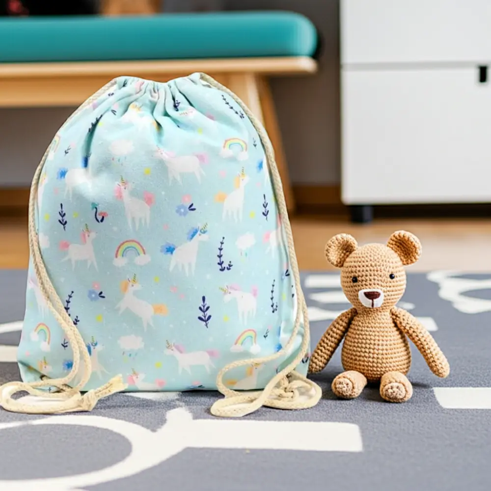 Unicorn Magic Canvas Drawstring Bag