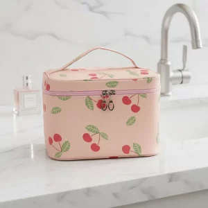 cherry Foldable Cosmetic Bag