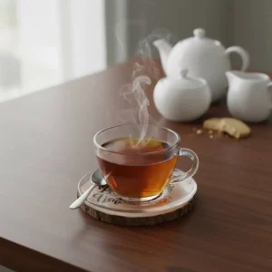Laser engraved log slice coaster with ‘There is always time for tea’ design – Cherry Boutique Gifts