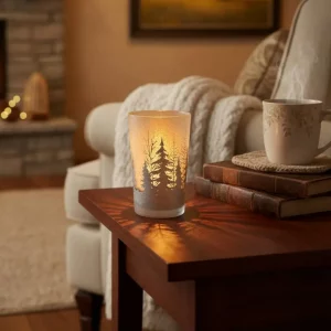 LED rotating forest decoration