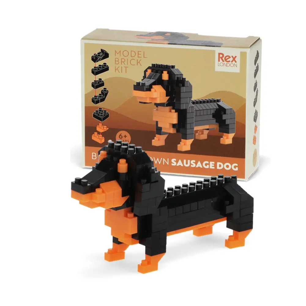 Build Your Own Sausage Dog Model Brick Kit