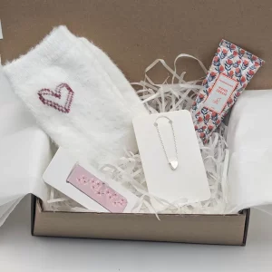 little snuggle box with silver necklace