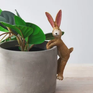 Jasper rabbit hanging ornament for plant pots