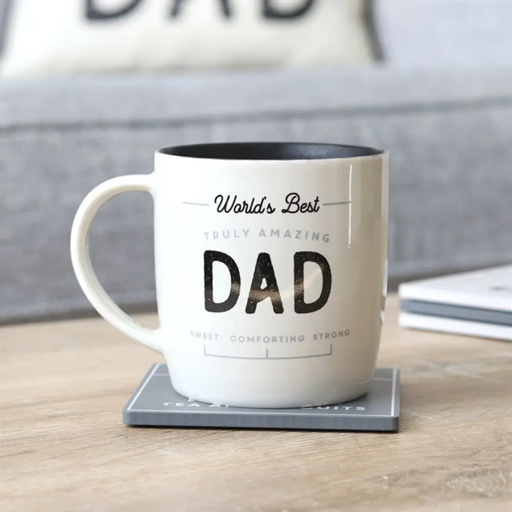 Truly Amazing Dad ceramic mug with black interior